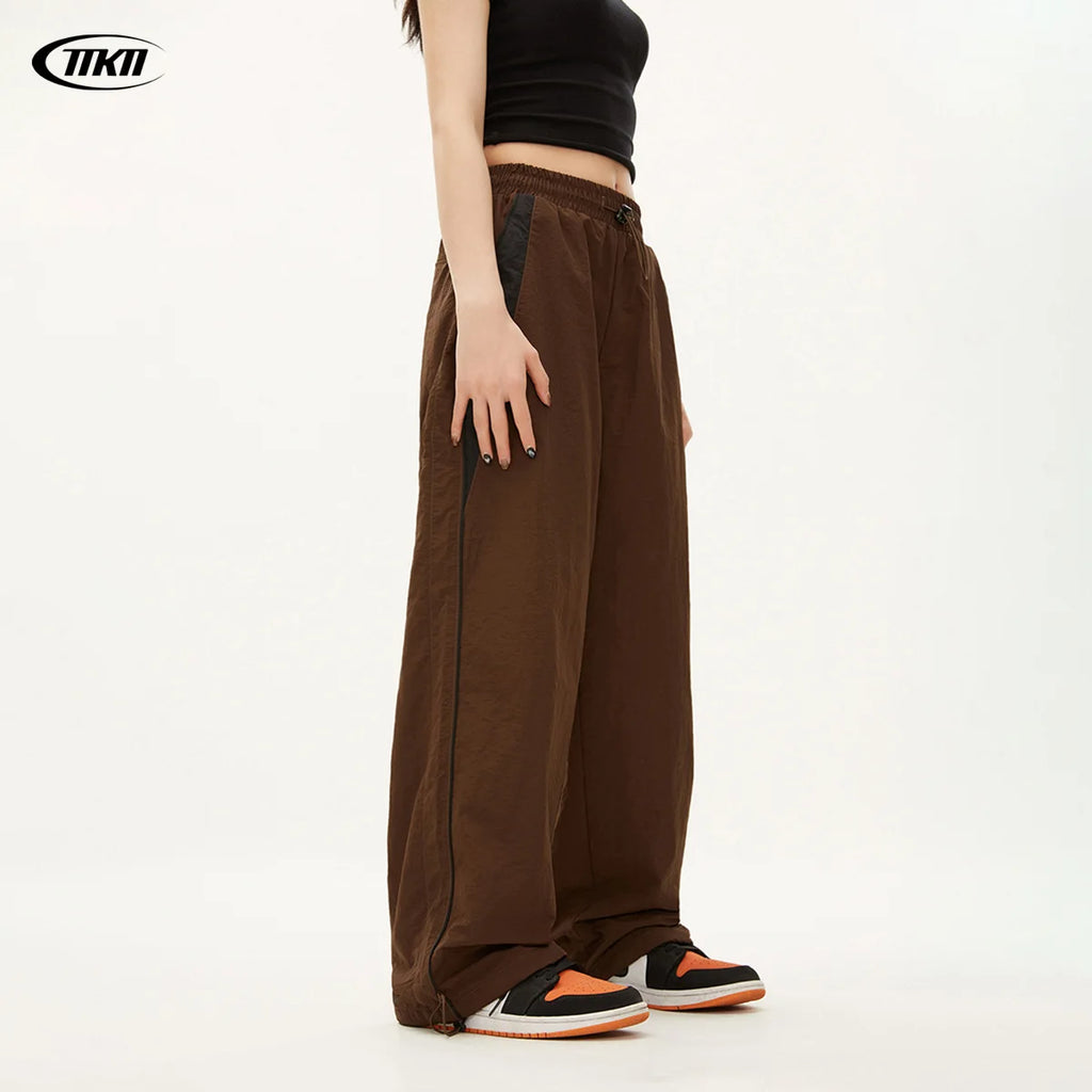 SNKRD FlowMotion™ Women’s High-Waist Oversized Joggers – Y2K Wide-Leg Baggy Sweatpants