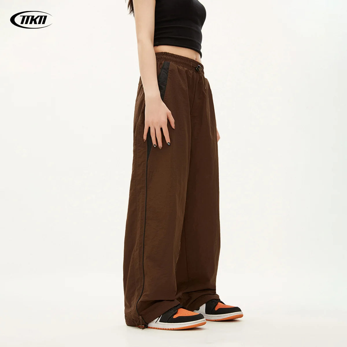 SNKRD FlowMotion™ Women’s High-Waist Oversized Joggers – Y2K Wide-Leg Baggy Sweatpants