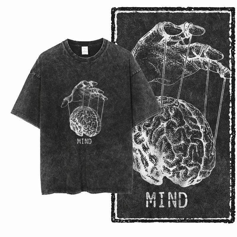 AcidWave™ Vintage Tee – Washed Graphic Oversized T-Shirt | SNKRD