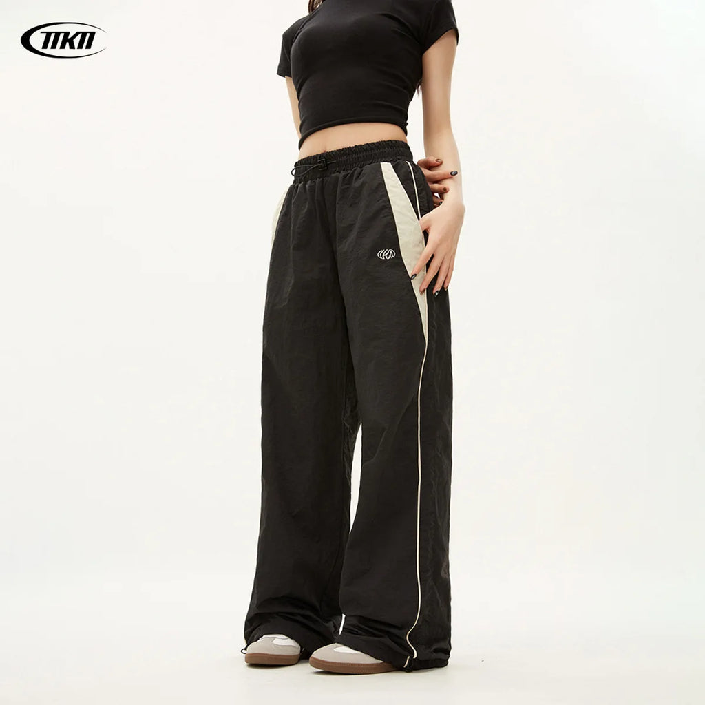 SNKRD FlowMotion™ Women’s High-Waist Oversized Joggers – Y2K Wide-Leg Baggy Sweatpants