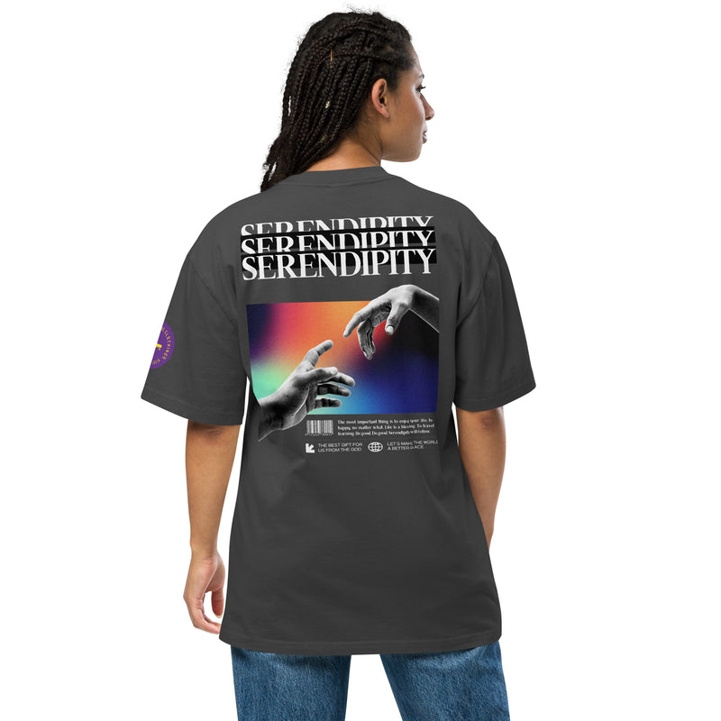 Serendipity Oversized Faded Tee – Divine Touch Streetwear SNKRD 2025