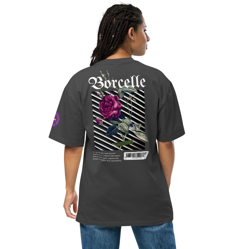Borcelle Rose Oversized Tee – Limited Streetwear Faded T-Shirt