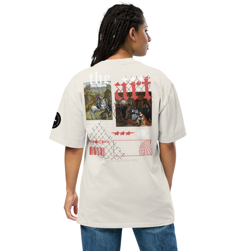“The Art” T-Shirt – Baroque Meets Streetwear – SNKR BORCELLE 2024 Oversized faded t-shirt